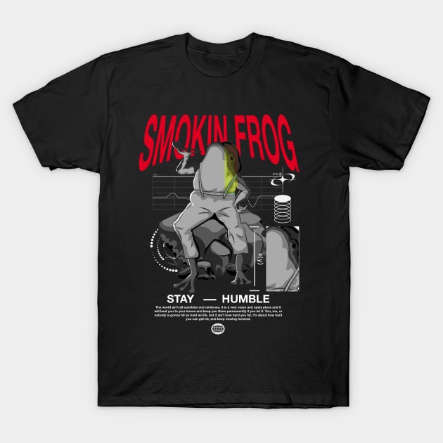 Brutalism Smokin Frog T-Shirt by IXXA